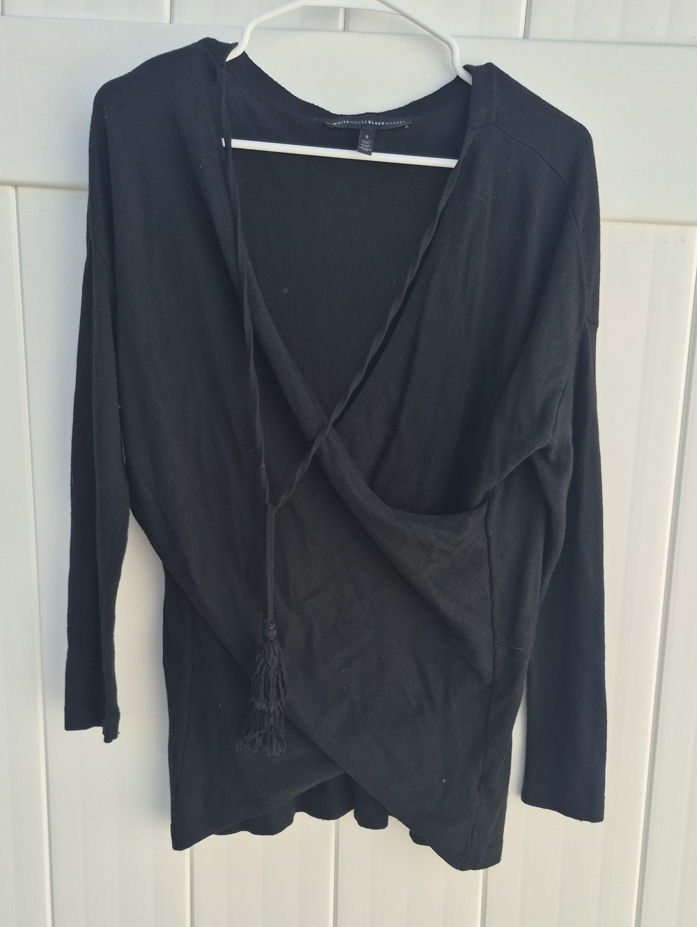 White House Black Market Black Knit Top